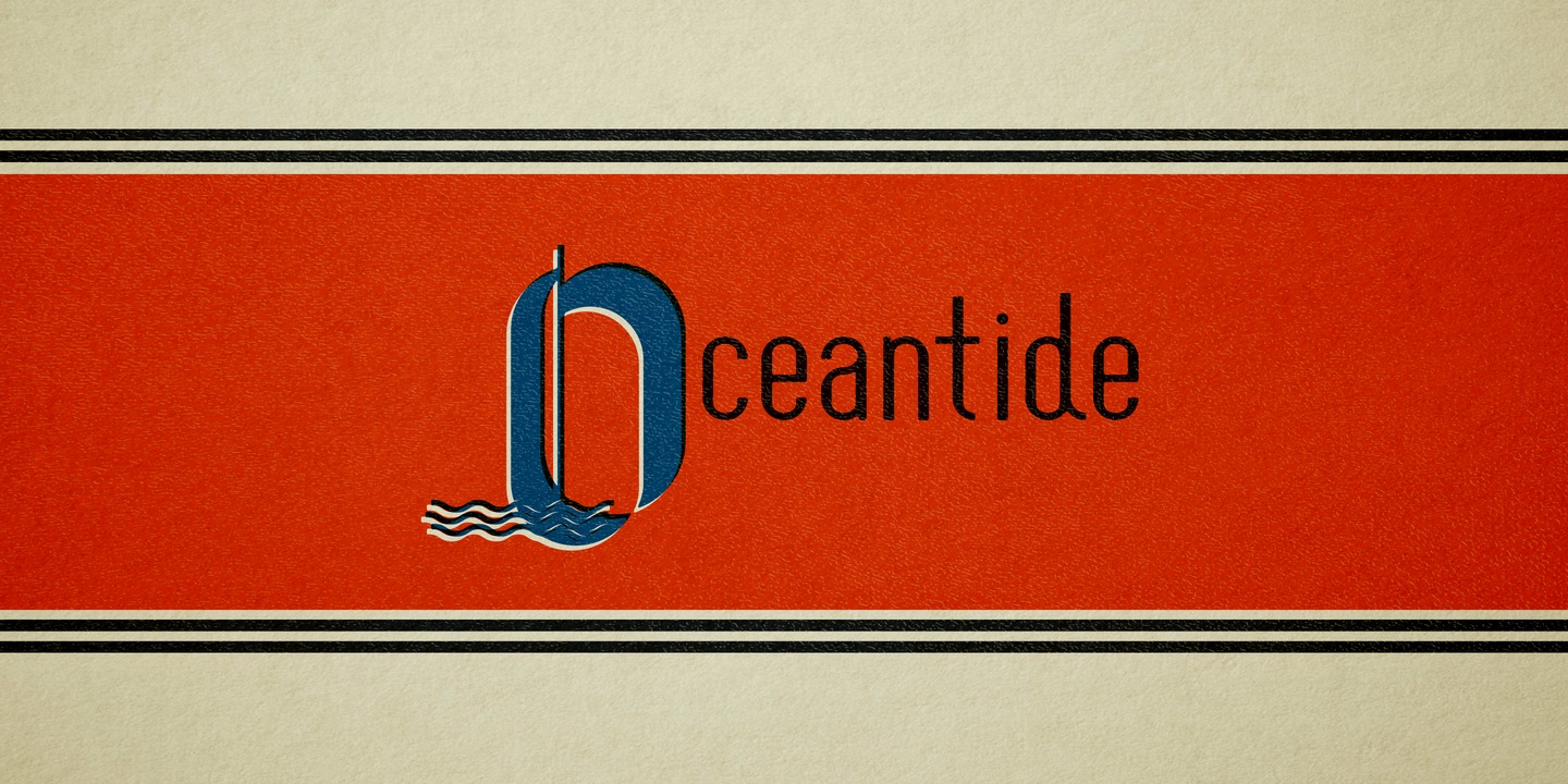 Beispiel einer Oceantide Display Regular-Schriftart